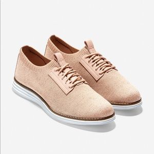 Cole Haan Plain Toe Oxford Mahogany Rose Metallic